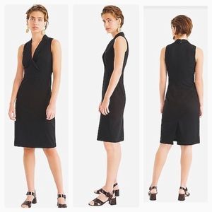 J Crew Tuxedo Sheath Dress 100% Wool Size 0